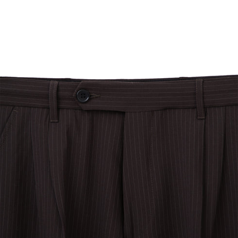 Mfpen Classic Trousers Dark Brown Pinstripe SS23-77 Degli Uberti