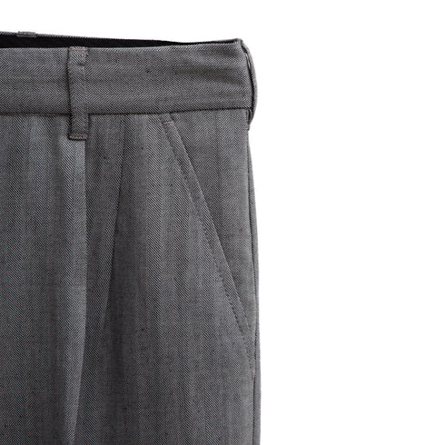 Mfpen Classic Trousers Light Grey Herringbone AW22-58 Degli Uberti