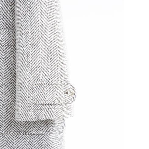 Mfpen Curator Coat Brown Herringbone Wool AW22-62 Degli Uberti