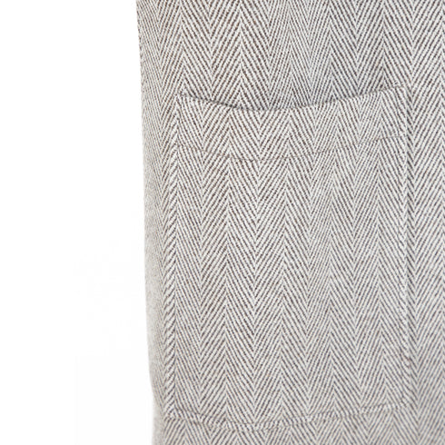 Mfpen Curator Coat Brown Herringbone Wool AW22-62 Degli Uberti