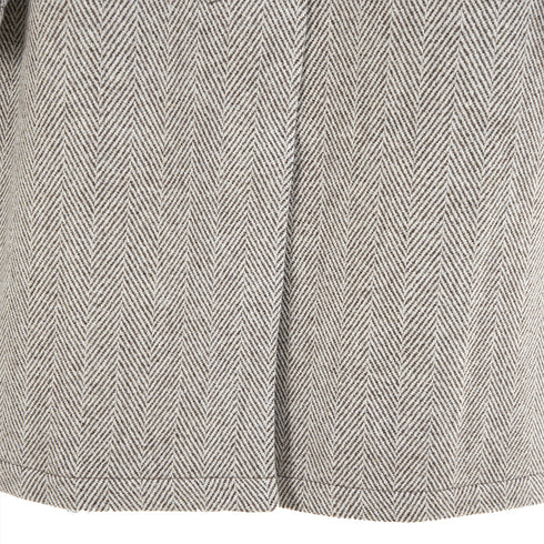 Mfpen Curator Coat Brown Herringbone Wool AW22-62 Degli Uberti