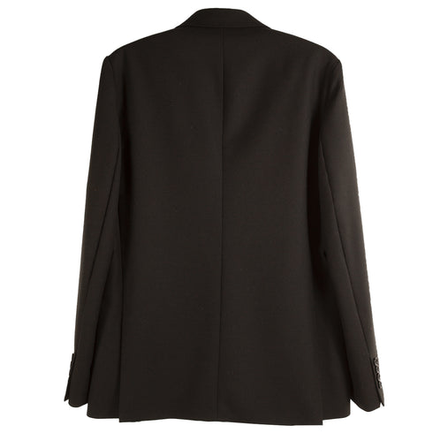 Mfpen Double Breasted Blazer Black Wool Twill AW21-21A Degli Uberti