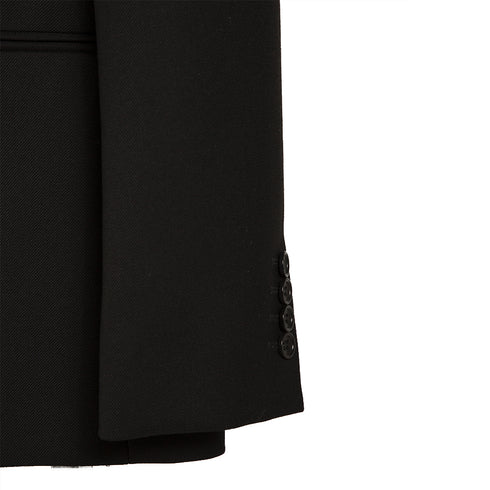 Mfpen Double Breasted Blazer Black Wool Twill AW21-21A Degli Uberti