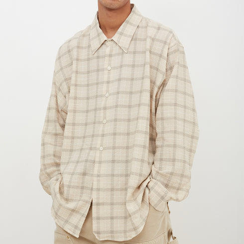 Mfpen Exact Shirt Biscuit Check AW22-31 Degli Uberti