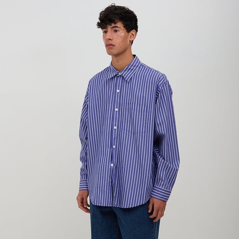 Mfpen Executive Shirt Blue Stripe SS23-34 Degli Uberti