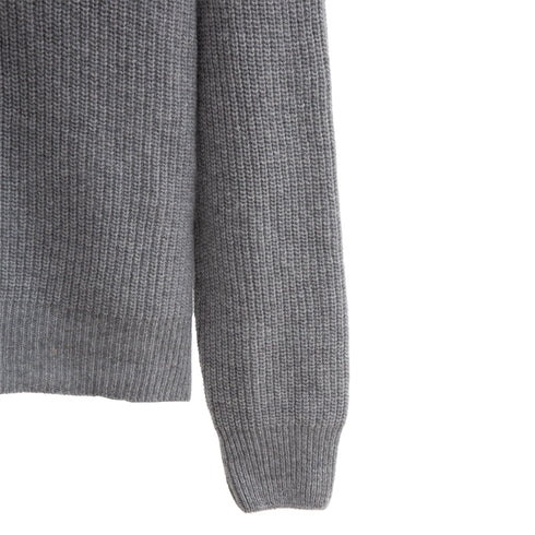 Mfpen Open Collar Sweater Grey AW22-05 Degli Uberti
