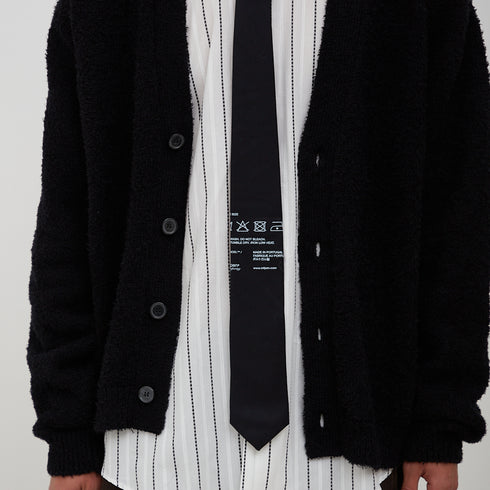 Mfpen Tie Black Tencel SS23-50 Degli Uberti