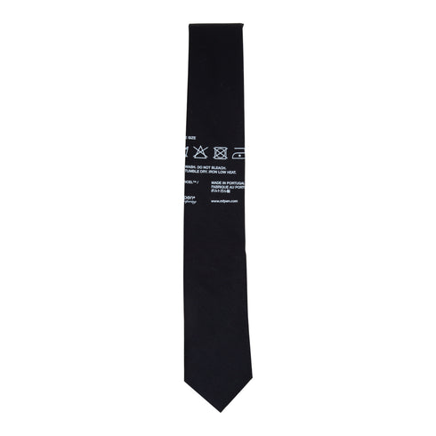 Mfpen Tie Black Tencel SS23-50 Degli Uberti