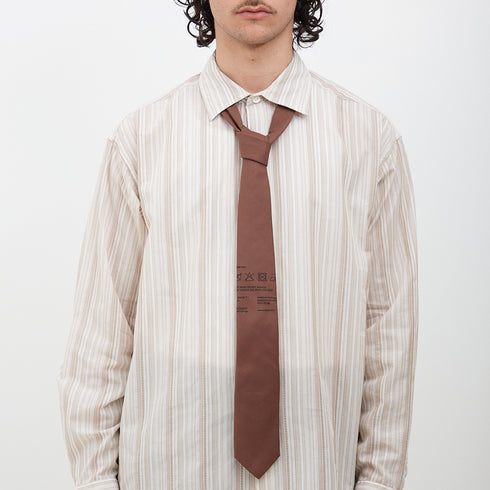 Mfpen Tie Brown Tencel SS23-51 Degli Uberti