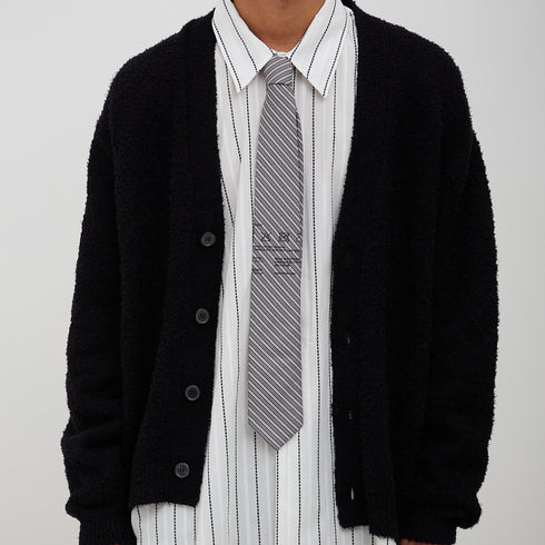 Mfpen Tie Grey Stripe SS23-52 Degli Uberti