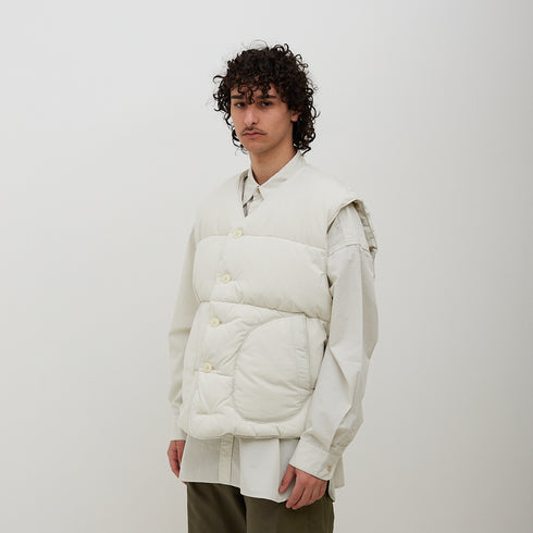 Nanamica Down Vest Ecru SUAF291E Degli Uberti