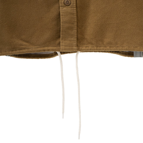 Nanamica Flannel CPO Shirt Jacket Camel SUAF298E Degli Uberti