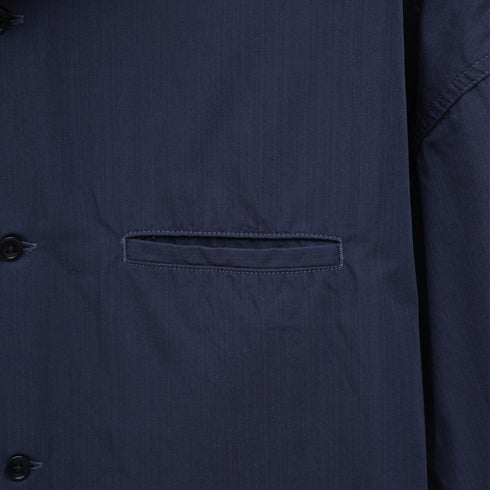 Nanamica Open Collar Wind H/S Shirt Marine Navy SUGS340E Degli Uberti