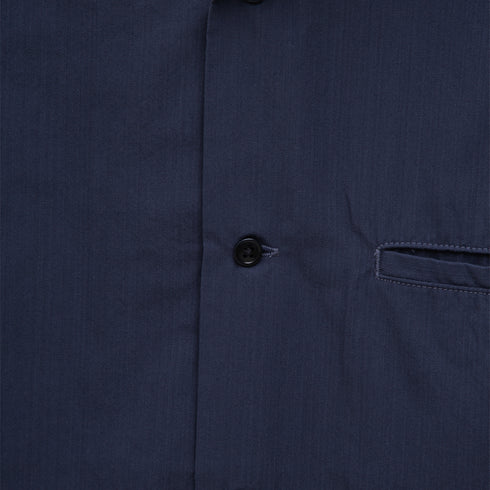 Nanamica Open Collar Wind H/S Shirt Marine Navy SUGS340E Degli Uberti