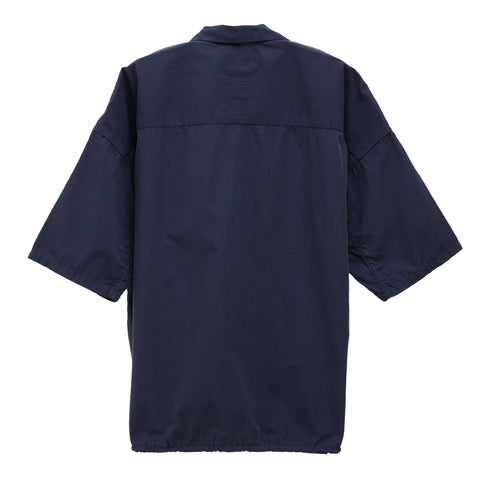 Nanamica Open Collar Wind H/S Shirt Marine Navy SUGS340E Degli Uberti
