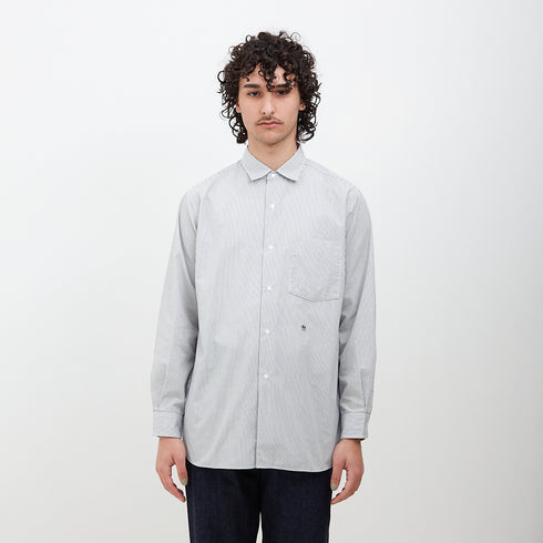 Nanamica Regular Collar Stripe Wind Shirt Black SUGF259E Degli Uberti