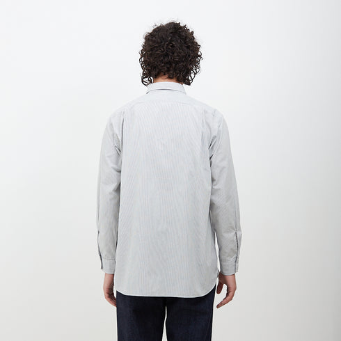 Nanamica Regular Collar Stripe Wind Shirt Black SUGF259E Degli Uberti