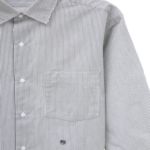 Nanamica Regular Collar Stripe Wind Shirt Black SUGF259E Degli Uberti