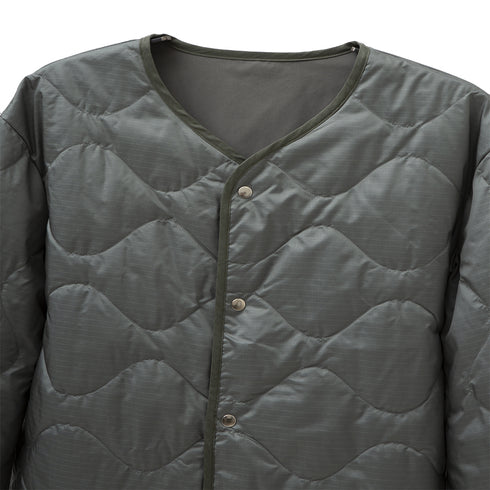 Nanamica Reversible Down Cardigan Sage Green SUAF269E Degli Uberti