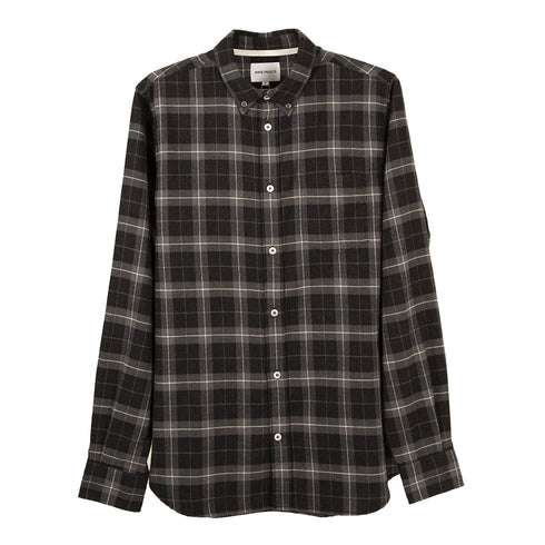 Norse Projects Anton Brushed Flannel Check Charcoal Melange N40-0566 Degli Uberti