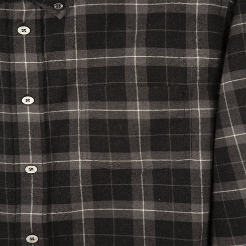 Norse Projects Anton Brushed Flannel Check Charcoal Melange N40-0566 Degli Uberti