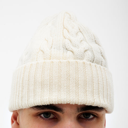 Norse Projects Cable Beanie Ecru N95-0569 Degli Uberti