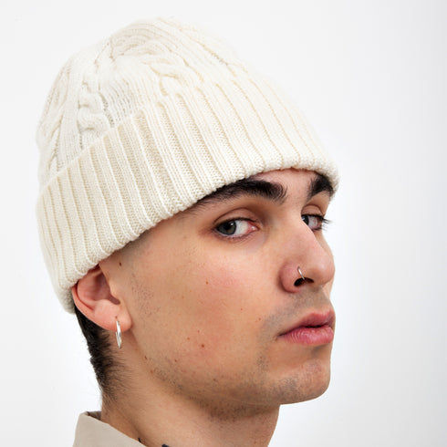 Norse Projects Cable Beanie Ecru N95-0569 Degli Uberti