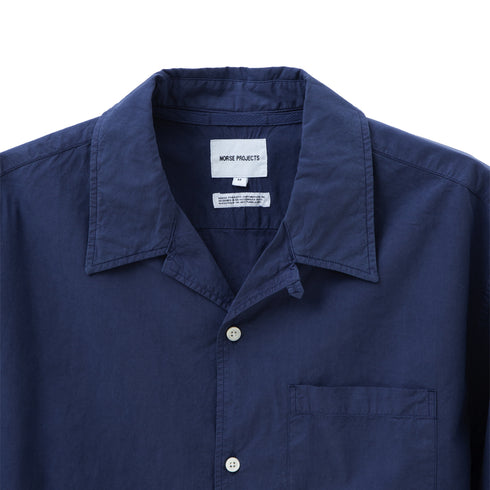 Norse Projects Carsten Cotton Tencel Shirt Calcite Blue N40-05797187 Degli Uberti