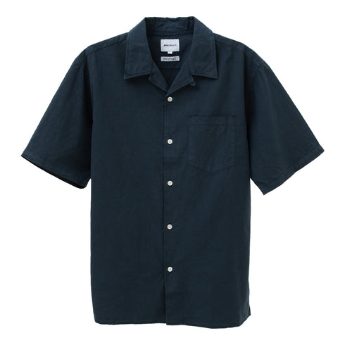 Norse Projects Carsten Tencel Shirt Deep Marine N40-05797187 Degli Uberti