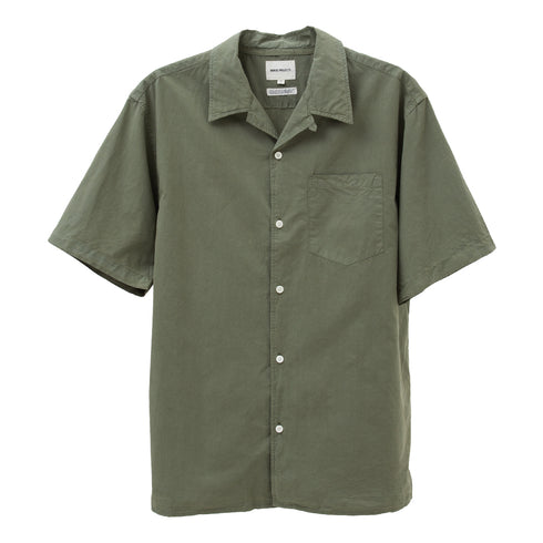 Norse Projects Carsten Tencel Shirt Dried Sage Green N40-05797187 Degli Uberti