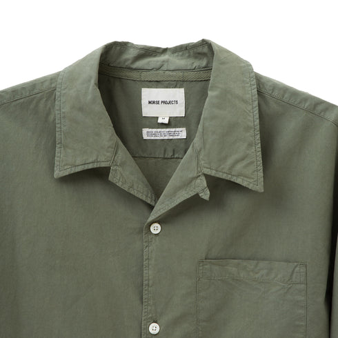 Norse Projects Carsten Tencel Shirt Dried Sage Green N40-05797187 Degli Uberti