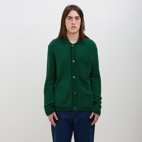 Norse Projects Erik Chenille Jacket Bottle Green N45-05708082 Degli Uberti