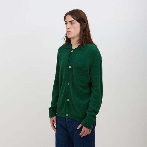 Norse Projects Erik Chenille Jacket Bottle Green N45-05708082 Degli Uberti