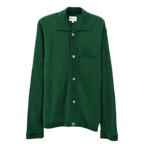 Norse Projects Erik Chenille Jacket Bottle Green N45-05708082 Degli Uberti
