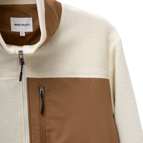 Norse Projects Frederik Fleece Ful Zip Jacket Ecru N50-0204 Degli Uberti
