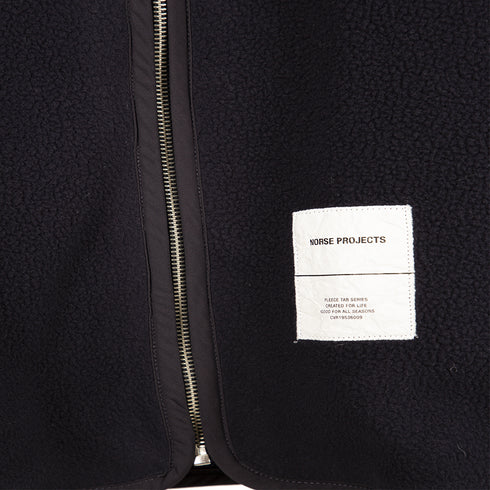 Norse Projects Frederik Tab Series Fleece Jacket Dark Navy N20-12707004 Degli Uberti