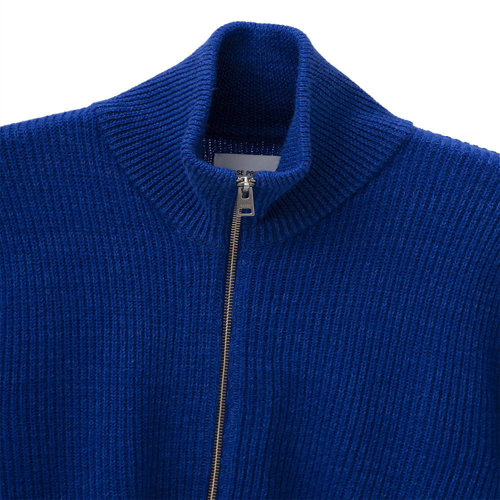 Norse Projects Hagen Cotton Wool Jacket Cobalt Blue Degli Uberti