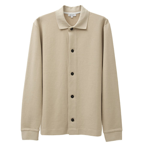 Norse Projects Jorn Textured Overshirt Oatmeal N10-0197 Degli Uberti