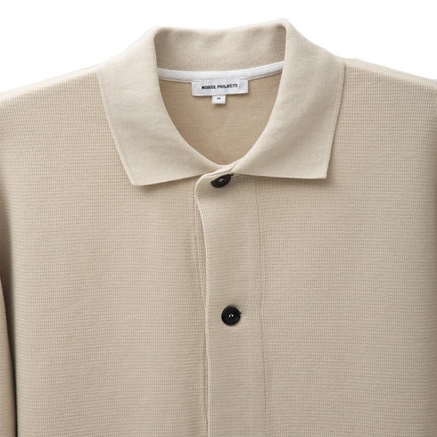 Norse Projects Jorn Textured Overshirt Oatmeal N10-0197 Degli Uberti