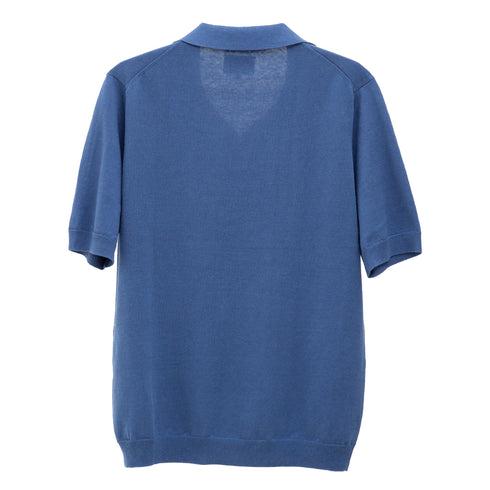 Norse Projects Leif Cotton Linen Polo Calcite Blue N45-05027187 Degli Uberti