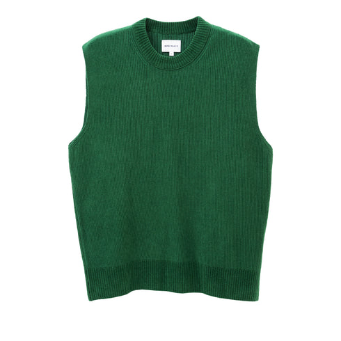 Norse Projects Manfred Chenille Vest Bottle Green N45-05718082 Degli Uberti