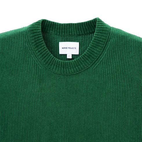 Norse Projects Manfred Chenille Vest Bottle Green N45-05718082 Degli Uberti