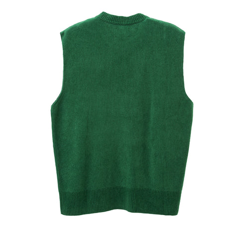 Norse Projects Manfred Chenille Vest Bottle Green N45-05718082 Degli Uberti