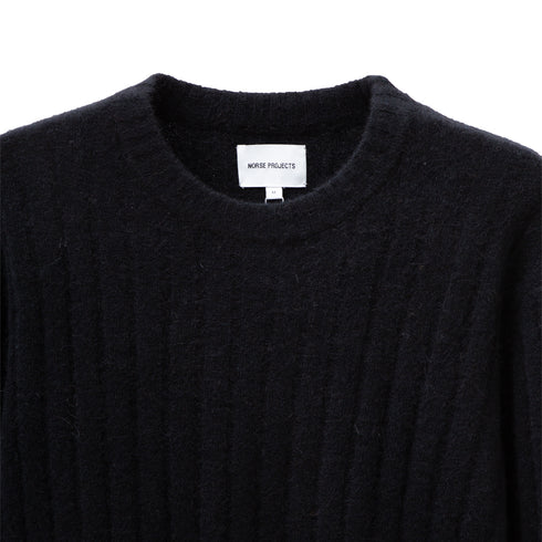 Norse Projects Sigfred Rib Alpaca Merino Black N45-05379999 Degli Uberti