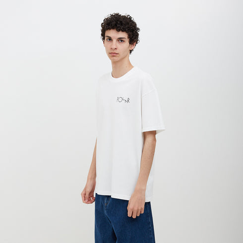 Polar Skate Co Skorsten Fill Logo Tee White POLTEE-SKORSTENFL Degli Uberti