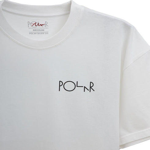 Polar Skate Co Skorsten Fill Logo Tee White POLTEE-SKORSTENFL Degli Uberti