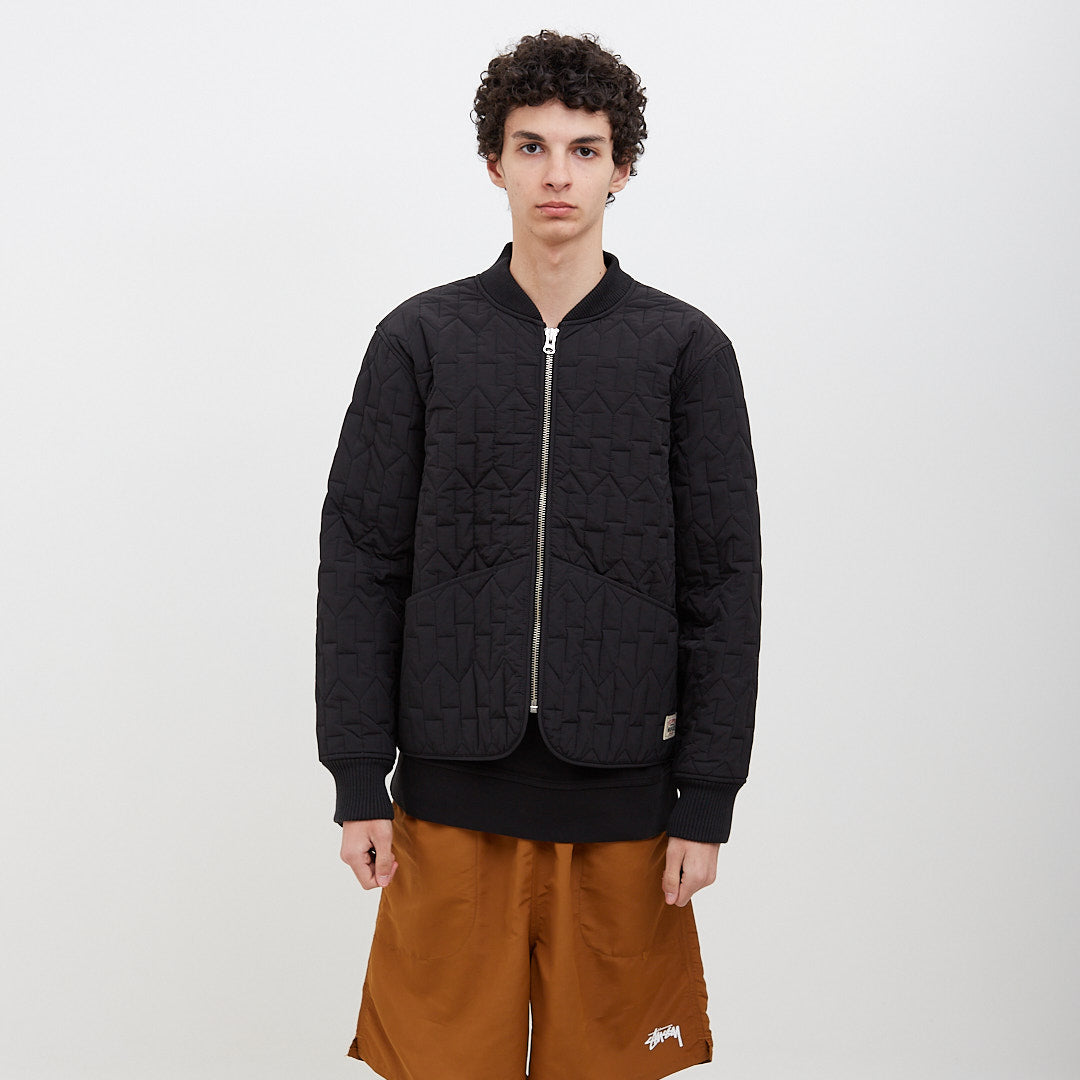 Stussy S Quilted Liner Jacket Black Degli Uberti