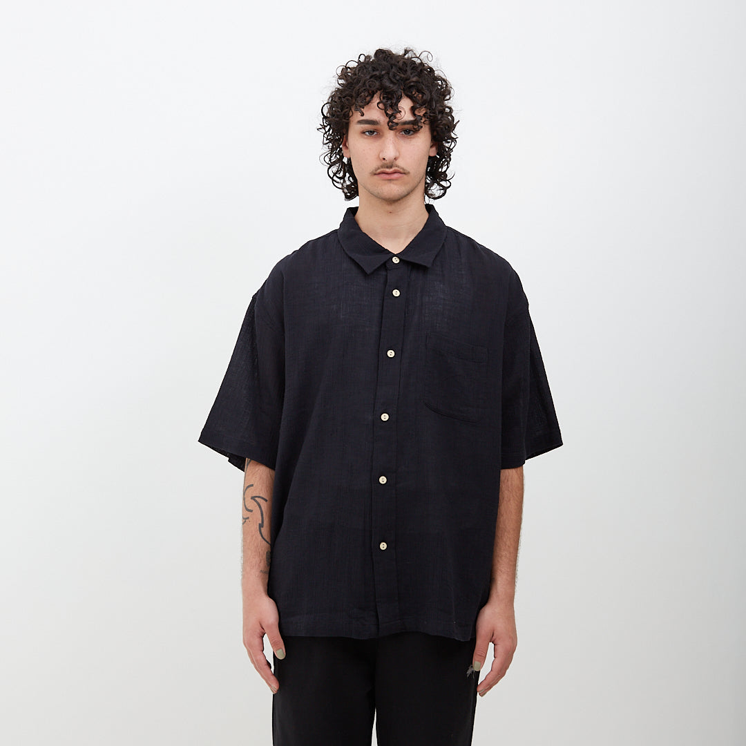 Stussy Wrinkly Cotton Gauze Shirt Black – Degli Uberti