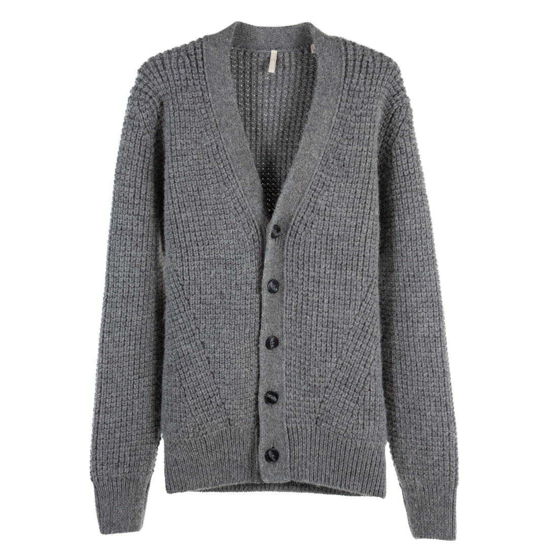 Sunflower John Cardigan Grey Melange Degli Uberti