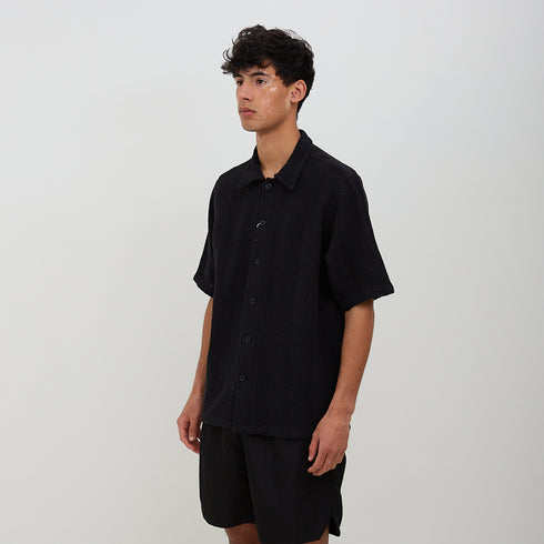 Sunflower Spacey SS Shirt Black 1157 Degli Uberti